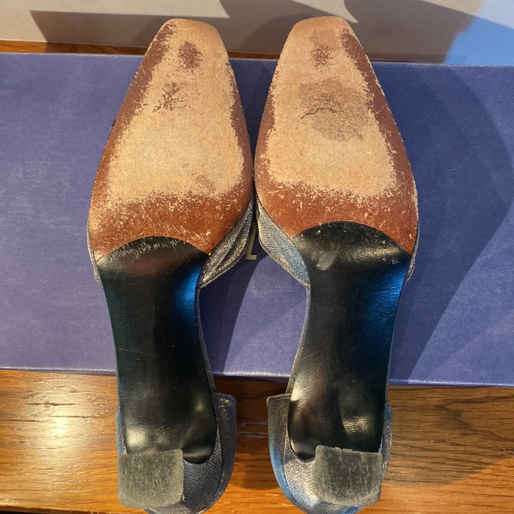 Stuart Weitzman Rondex Pewter Matte Lame - Picture 9 of 10
